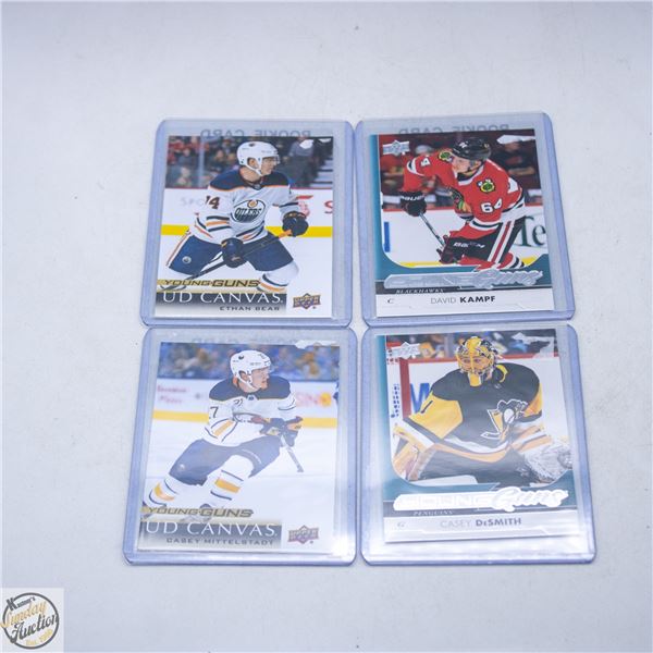 4, 2018-19 UD CANVAS NHL COLLECTORS CARDS