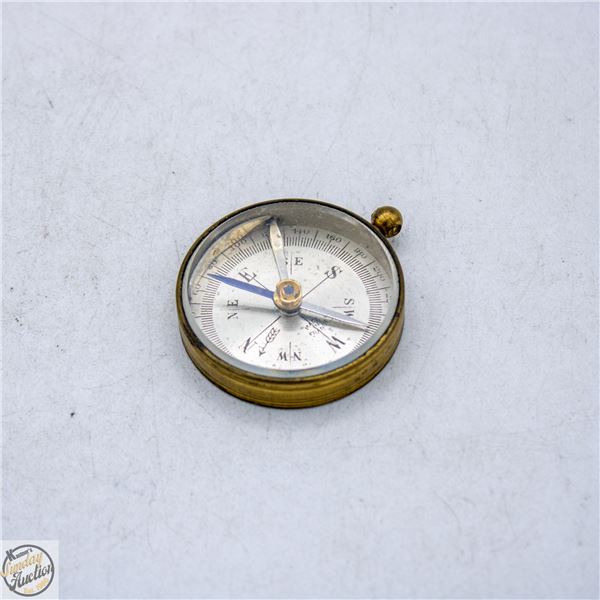 ANTIQUE FRANCE POCKET COMPASS, WORKING