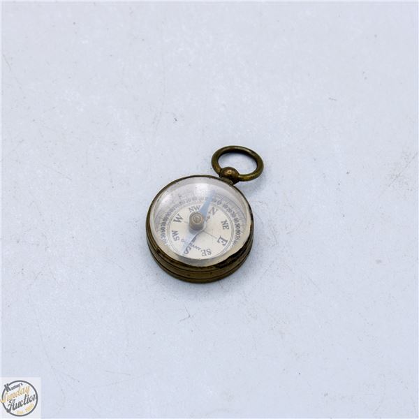 OLD MADE IN GERMANY MINI BRASS POCKET COMPASS