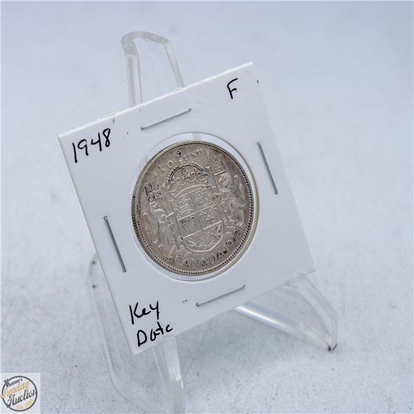 KEY DATE "1948" SILVER CANADA 50C COIN