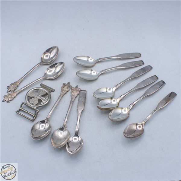 OLD LOT OF BOY SCOUT & RCMP SPOONS, GIRL GUIDE