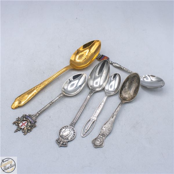 LOT OF VARIOUS ESTATE COLLECTORS SPOONS