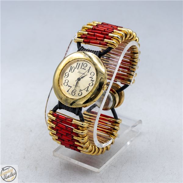 VINTAGE LUCIDA FASHION QUARTZ WATCH BEADED
