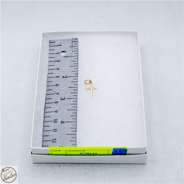 10K GOLD SMALL CROSS CHARM