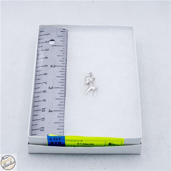 STER SILVER DONKEY CHARM