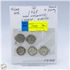 Image 1 : 5 NON-MAGNETIC 1968 CANADA QUARTER