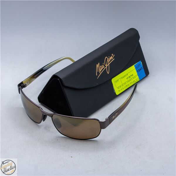 NEW AUTH. UNISEX MAUI JIM BLACK CORAL POLAR. SUNS
