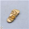 Image 1 : GOLD-TONE ABSTRACT FIGURE FACE MASK BROOCH
