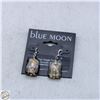 Image 1 : VINTAGE BLUE MOON HANDMADE GLASS EARRINGS