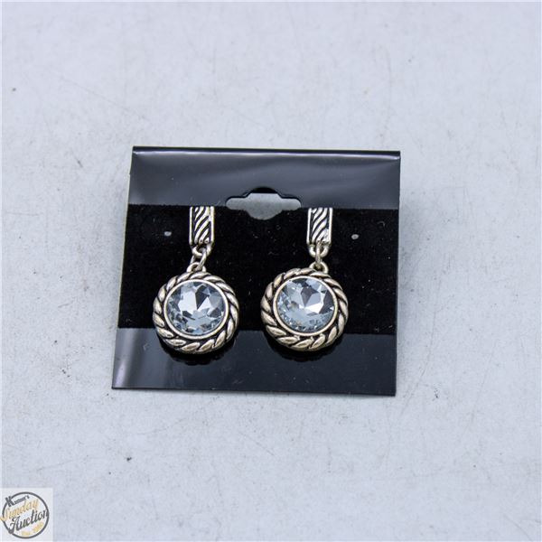 VINTAGE TWISTED ROPE DESIGN DROP EARRINGS