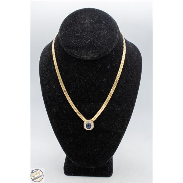 VINTAGE NINA RICCI GOLD-TONE HERRINGBONE NECKLACE