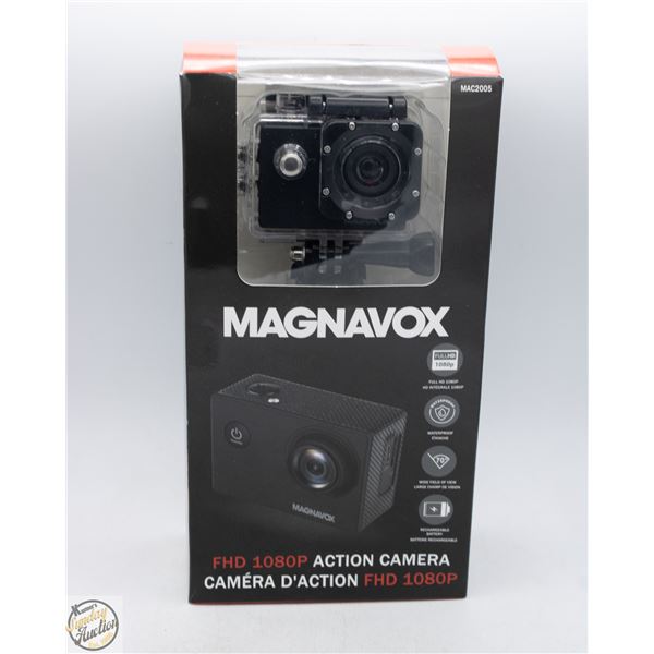 NEW SEALED MAGNAVOX FHD 1080P ACTION CAMERA