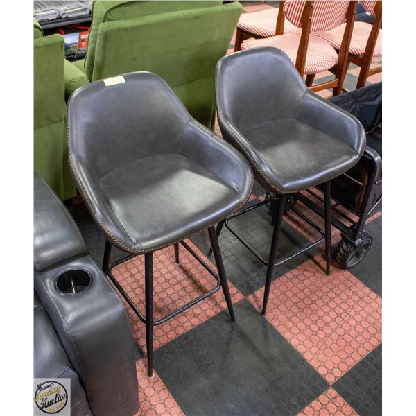 NEW SET OF 2 ALEXIS GREY COUNTER BARSTOOLS