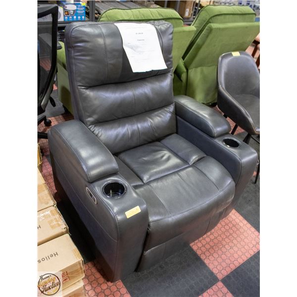 NEW RAMSEY BLACK TOP GRAIN LEATHER HOME THEATER