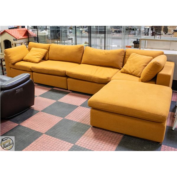 ORANGE INTERCHANGABLE SECTIONAL SEAT H-19"