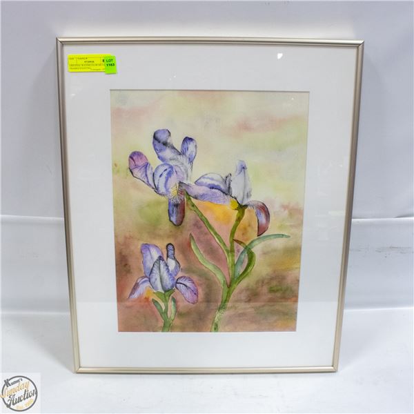 ORIGINAL WATERCOLOR METAL FRAMED PAINTING