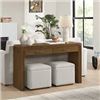 Image 1 : NEW MULBERRY CONSOLE TABLE WITH 2 STORAGE OTTOMANS