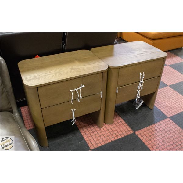 PAIR OF NEW 2 DRAWER NIGHTSTANDS H-27" W-20"