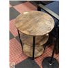 Image 1 : 3 TIER ROUND OCCASIONAL TABLE H-24" DIAMETER-19"