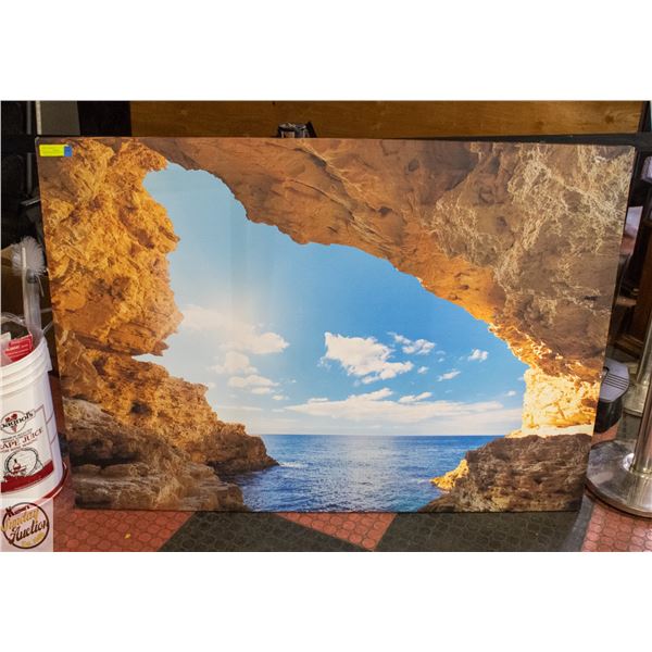 LARGE MOUNTED SEASCAPE CANVAS (55” X 39”)