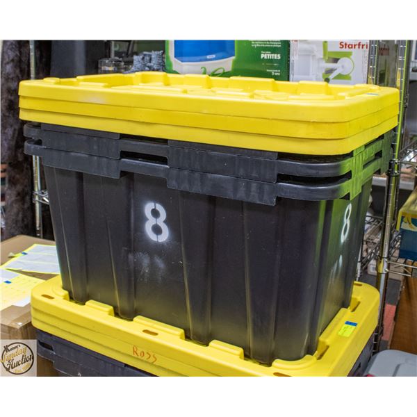 LOT OF 3 STORAGE TOTES