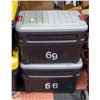 Image 1 : PAIR OF ACTION PACKER RUBBERMAID STORAGE BOXES