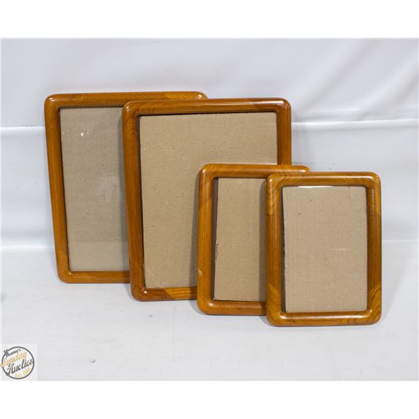 4 TEAK FRAMES MATCHING