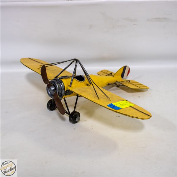 VINTAGE METAL AIRPLANE APPROX 12 INCHES