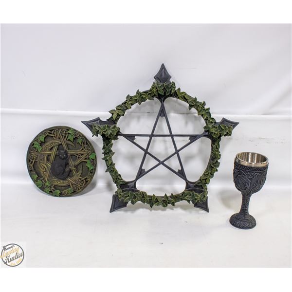 ESTATE CELTIC GOBLET/IVY WALL STAR CANDLE