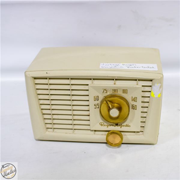 VINTAGE ROGERS MAJESTIC RADIO TESTED