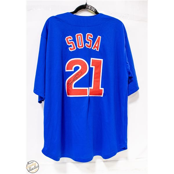SIGNED JERSEY SAMMY SOSA MLB CUBS UNAUTHENTICATED