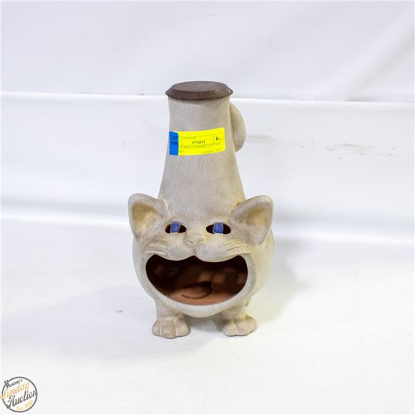 CAT SHAPED CERAMIC CAT FOOD FEEDER