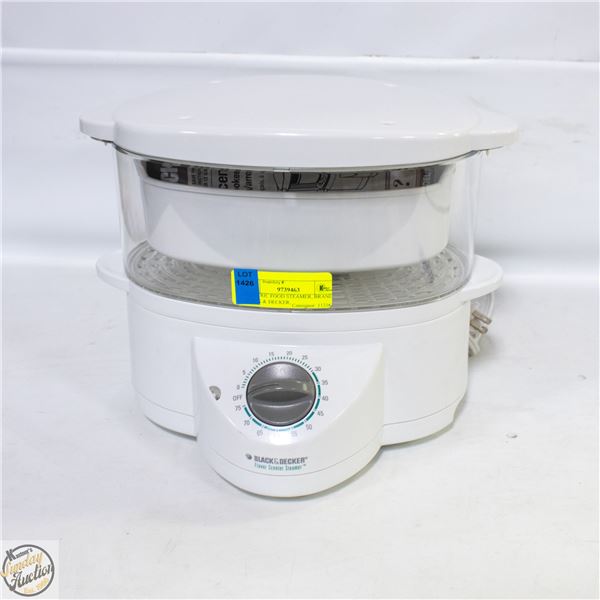 ELECTRIC FOOD STEAMER, BRAND:  BLACK & DECKER,