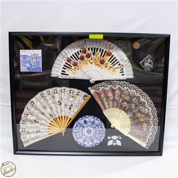 EUROPEAN DISPLAY, IN A GLASS FRAME 20.5 INCHES X
