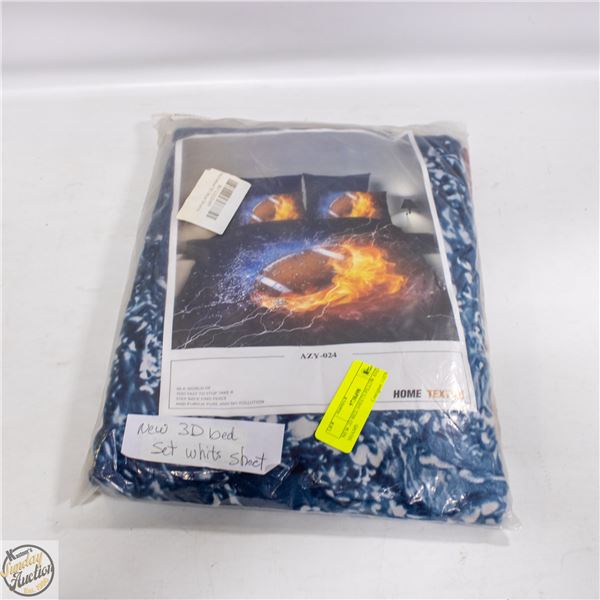 NEW 3D BED SHEETS PILLOW AND SHAMS