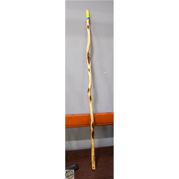 CARVED WOOD 52" WALKING STICK