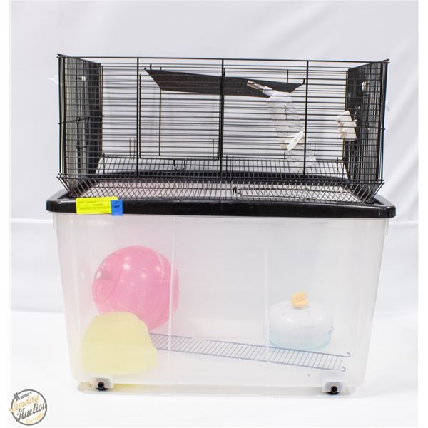 HAMSTER CAGE WITH ACCESSORIES