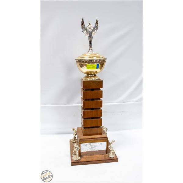 1968 W.C.J.H.L. HOCKEY TROPHY- 29" TALL