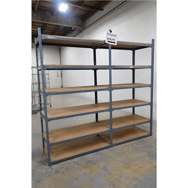 DOUBLE HEAVY DUTY 4FT WIDE METAL SHELF (8ft total)