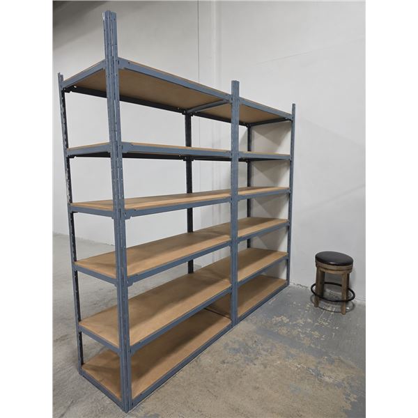 LOT OF 2 HEAVY DUTY 4FT WIDE METAL SHELVES