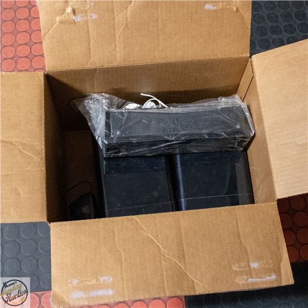 BOX OF NEW DIFFERENT SIZE SPEAKERS