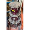 Image 1 : YAMAHA YD DRUM KIT RED