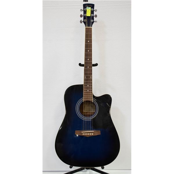 IBANEZ PF BLUE ACOUSTIC GUITAR CUTAWAY
