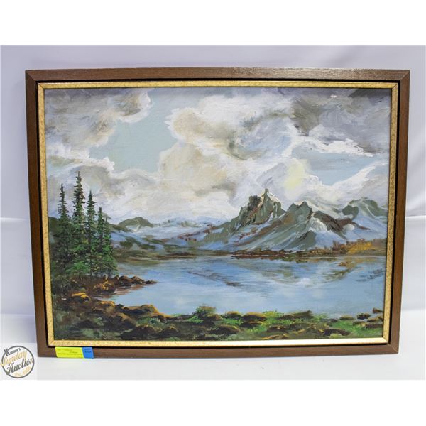 PAINTED MOUNTAIN SCENE 18" x 24"