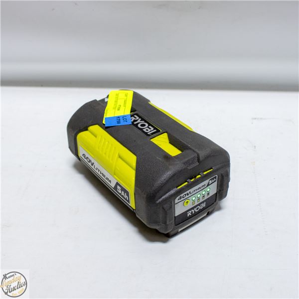 40V RYOBI BATTERY 5AH