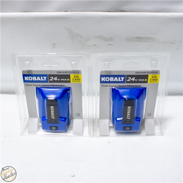2 NEW KOBALT 24V MAX POWER SOURCE