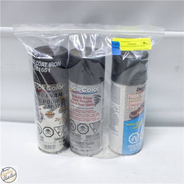 3PK DUPLICOLOR SPRAY PAINT