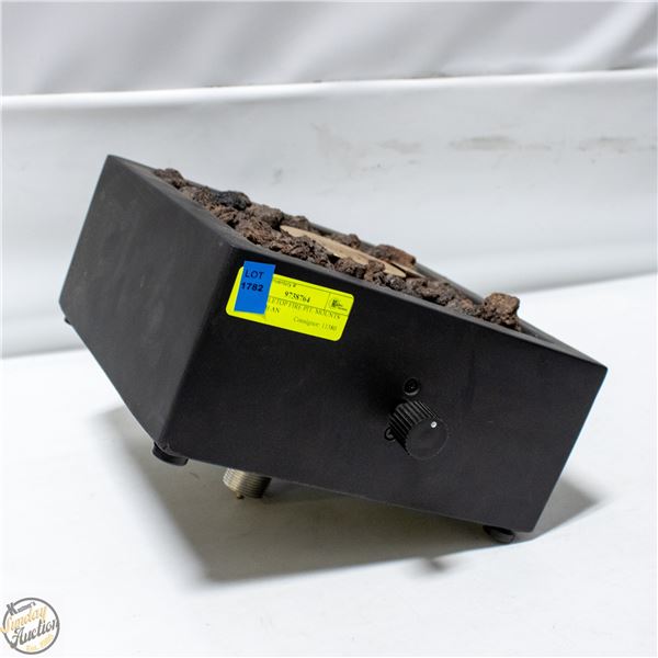 GAS TABLETOP FIRE PIT. MOUNTS THROUGH AN