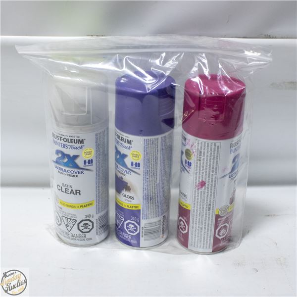 3PK RUSTOLEUM SPRAY PAINT
