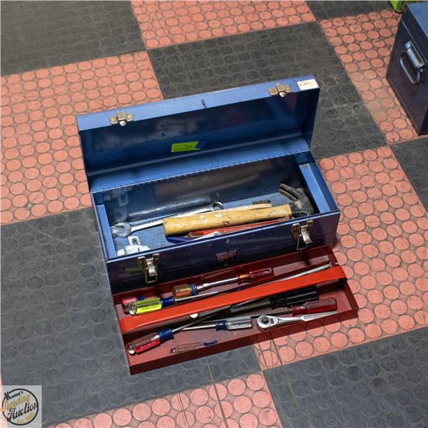 BEACH TOOLBOX W/TRAY AND CRAFTSMAN TOOLS